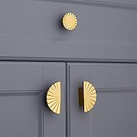 Semi Circular Shape Door Knob Antique Furniture Handles Sector Drawer Pulls Kitchen Cabinet Gold Knobs and Handles 1Pcs (Color : C-2937-38)
