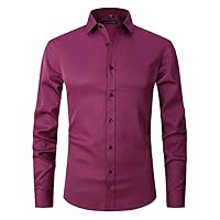 Spring Men's Social Shirt Slim Business Dress Shirts Male Long Sleeve Casual Formal Shirt Blouses Tops Man
