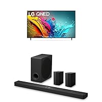 LG 97-Inch Class OLED evo G4 Series Smart TV 4K Processor Flat Screen with Magic Remote AI-Powered with Alexa (OLED97G4WUA, 2024) 7.1.3 ch. Sound Bar with Wireless Dolby Atmos and Rear Speakers