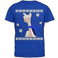 Big Alpaca Scarf Ugly Christmas Sweater Mens T Shirt