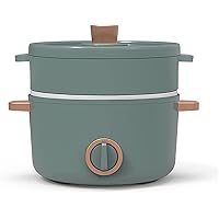 Rice Cooker Household Multifunctional Mini Rice Cooker/Frying Pan/Wok/Soup Pot, Ceramic Non-Stick Inner Pot, for 1-2 People (B) ()