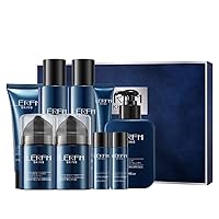 Men's Refreshing Skin Care Set 9Pcs Cleanser Toner Cream Purify Oil Control Shrink Pores Brightening Firming Repairing Nourishing Moisturizing Hydrating for Smooth Radiant Youthful Skin