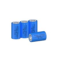 PKCELL ICR14250 300mAh 1/2AA 3.7V Lithium ion Rechargeable Battery (4-Count)