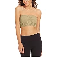 Material Girl Womens Lace Bandeau Blouse, Beige, X-Large