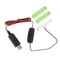 Type C USB to 4.5V AM3/LR6/AA Power Cable with Switch for Radio LED Light Toy Keyboard Replace 3 Batteries Aa Type C USB to 4.5V