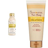 Creme of Nature Pure Honey Conditioner 12.07 Fl Oz & Curl Activator 10.5 Oz Bundle for Dry Dehydrated Hair