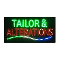 LED Tailor and Alterations Sign for Business, Super Bright LED Open Sign for Tailor, Electric Advertising Display Sign for Cloth Alteration Service Business Shop Store Window Home Decor.