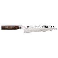 Shun Cutlery Premier Kiritsuke Knife 8”, Master Chef's Knife, Ideal for All-Around Food Preparation, Authentic, Handcrafted Japanese Knife, Professional Chef Knife,Silver