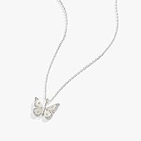Alex and Ani AA743723S,Precious, Butterfly and Crystal Adjustable Necklace,.925 Sterling Silver,Silver, Necklaces