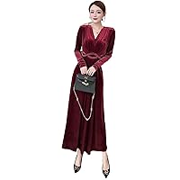 Diamond-Encrusted Dress Women Spring/Autumn French Style Elegant Long-Sleeved Dress