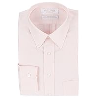 Gold Label Roundtree & Yorke Non Iron Fitted Classic-Fit Point Collar Dress Shirt F75DG124 Pink