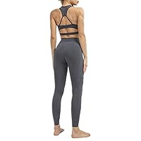 Women Rib Fabric Workout Outfit 2 Pieces Yoga Outfit Gym Clothing High Waist Legging Sports Bra