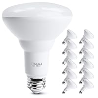 BR30 LED Light Bulb, 65W Equivalent, Dimmable, 650 Lumens, E26 Standard Base, 2700K Soft White, 90 CRI, Recessed Can Light Bulbs, 12-Year Lifetime, BR30DM927CA10K/MP/12, 12 Pack