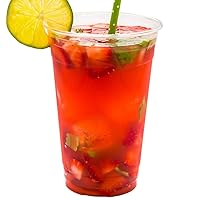 Restaurantware Visage 20 Ounce Cold Drink Cups 1000 Disposable Party Drinking Cups - Lids Sold Separately Durable And Sturdy Clear PET Plastic Cups For Birthday Parties Or Ceremonies
