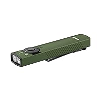 OLIGHT Arkfeld Pro Rechargeable EDC Flashlight with Green Beam, UV Light and White LED Combo, 1300 Lumens Portable Flat Flashlights, Triple Light Sources Pocket Lights for Emergency (OD Green CW)