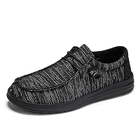 Flying Woven Casual Shoes for Men Lightweight Loafers One Foot Flat Shoes Men Loafers