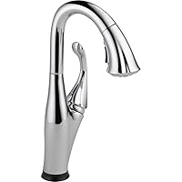 Delta Faucet Addison Touch Bar Faucet with Pull Down Sprayer, Chrome Bar Sink Faucet Single Hole, Wet Bar Faucets Single Hole, Prep Sink Faucet, Delta Touch2O Technology, Chrome 9992T-DST