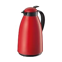 Cilio Imola Insulated Beverage Server with Glass Liner, Red, 34 Ounce