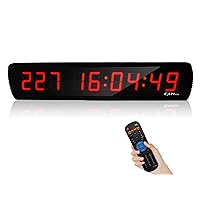 GANXIN 999 Days Countdown Clock Event Timer Led Days Countdown Timer with Large Screen Display Days Hours Minutes and Seconds Count Up Countdown Clock with Remote (32.2'' x 3.9'')