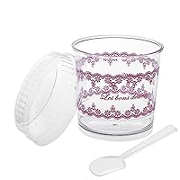 BESTOYARD ) Cups Glass 30 Sets 120ML Mini Dessert Cups with Lid Spoon Mousse Cake Cups Tasting Sample Shot Glasses Shooter Cups Appetizer Parfait Cups Pudding Cups (Random Color Spoon Clear
