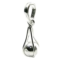 Healing Ball Pure Silver solid Ball Pendant for Evil eye protection