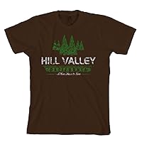 Hill Valley California - A Nice Place to Live Novelty T-Shirt MXXXL Brown