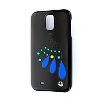00248 Crystal Series Snap-On Leather Case for Samsung Galaxy S4 - Retail Packaging - Peacock Black