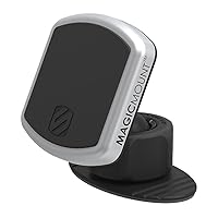 Scosche MPD-XTPP1 Magnetic MagicMount Pro Phone Mount for Car, Automotive-Grade Adhesive, 360 Degree View Rotation, Black/Silver