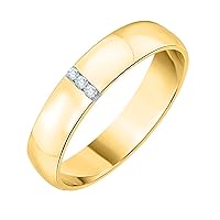 Three Stone Diamond Accent Ring in 14K Gold (J-K, SI2-I1)