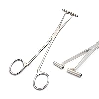 STAINLESS STEEL 'SEPTUM RING PIERCING CLAMP FORCEP TUBE TUNNEL WITH RATCHET FOR NOSE