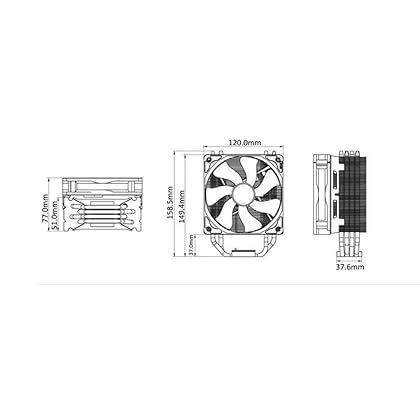 Cooler Master Hyper 212 Evo CPU Cooler (RR-212E-20PK-R2), 120mm PWM Fan, Aluminum Fins, 4 Copper Direct Contact Heat Pipes for AMD Ryzen/Intel
