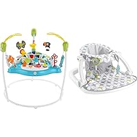 Fisher-Price Color Climbers Jumperoo Amazon Exclusive, Multi & Portable Baby Chair Sit-Me-Up Floor Seat with Developmental Toys & Machine Washable Seat Pad, Starlight Bursts