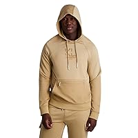 Karl Lagerfeld Paris Men's Solid Logo Stretchy Hoodie