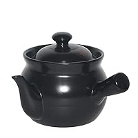 Health Medcine Cooker Pot,Ceramic Casserole Stew Pot with Chinese Medicine Black 2.1quart