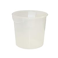Commercial Products Plastic Round Food Storage Container for Kitchen/Food Prep/Storing, 18 Quart, Clear, Container Only (FG572724CLR)