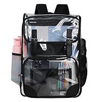 Clear Backpack Heavy Duty PVC Transparent Backpack,Small Clear Backpack For Adults/Kids For School Work Travel Concert Sport Events