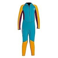 Youth Boys Girls Kids One Piece 2.5mm Neoprene Wet Suits Thermal Swimsuit Long Sleeve Full Wetsuit for Scuba Diving Swimming