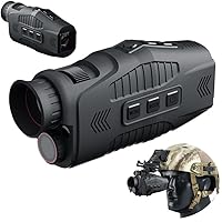 Digital Night Vision Monocular, 1080P Night Vision Goggles Helmet for Adults, 5X Digital Zoom 300M/984ft Full Dark Viewing Distance for Hunting Camping Travel Gifts
