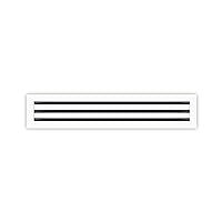 30x6 Modern AC Vent Cover - Decorative White Air Vent - Standard Linear Slot Diffuser - Register Grille for Ceiling, Walls & Floors - Texas Buildmart