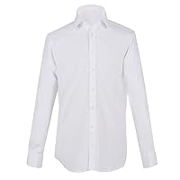 Jacob Alexander Men's Solid French Cuff Long Sleeve Button-Down Dress Shirt - Classic or Slim Fit - Business Casual