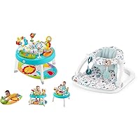 Fisher-Price 3-in-1 Sit-to-Stand Activity Center and Portable Sit-Me-Up Floor Seat with Toys
