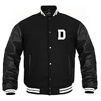 Custom Varsity Jacket Mens Letterman Baseball Team Wool + Cowhide Leather Arms Outdoor Winter Casual Jacket with Patches