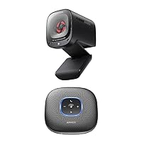 Anker PowerConf C200 2K Webcam & Bluetooth Speakerphone with 6 Microphones, Enhanced Voice Pickup, 24 Hour Call Time, Bluetooth 5, USB C Connection, Compatible with Leading Platforms (Renewed)