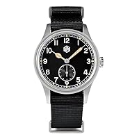 San Martin 36mm SN0105G Quartz Pilot Watch 6004 Movement Simple Fashion Style Stainless Steel Men Wristwatch Nylon Strap