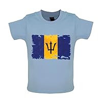 Barbados Grunge Style Flag - Organic Baby/Toddler T-Shirt