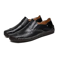 Men's Casual Leather Loafers Driving Walking Shoes Slip-on Formal Oxford Penny Classic Moccasins Hand Stitched