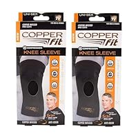 Copperfit Elite Knee Support Knee Sleeve for Joint Pain and Arthritis Relief L/XL - 2 Pack