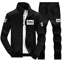 Men Gym Workout Jacket Coat+Pants Slim Casual Active Tracksuits Outfits