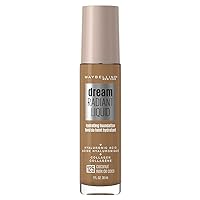 Maybelline Dream Radiant Liquid Medium Coverage Hydrating Makeup, Lightweight Liquid Foundation, Coconut, 1 Count