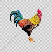 Food Rooster Cockerel Gallus Figure Decal Sticker Sip and Savor Bliss Cheers to Good Food